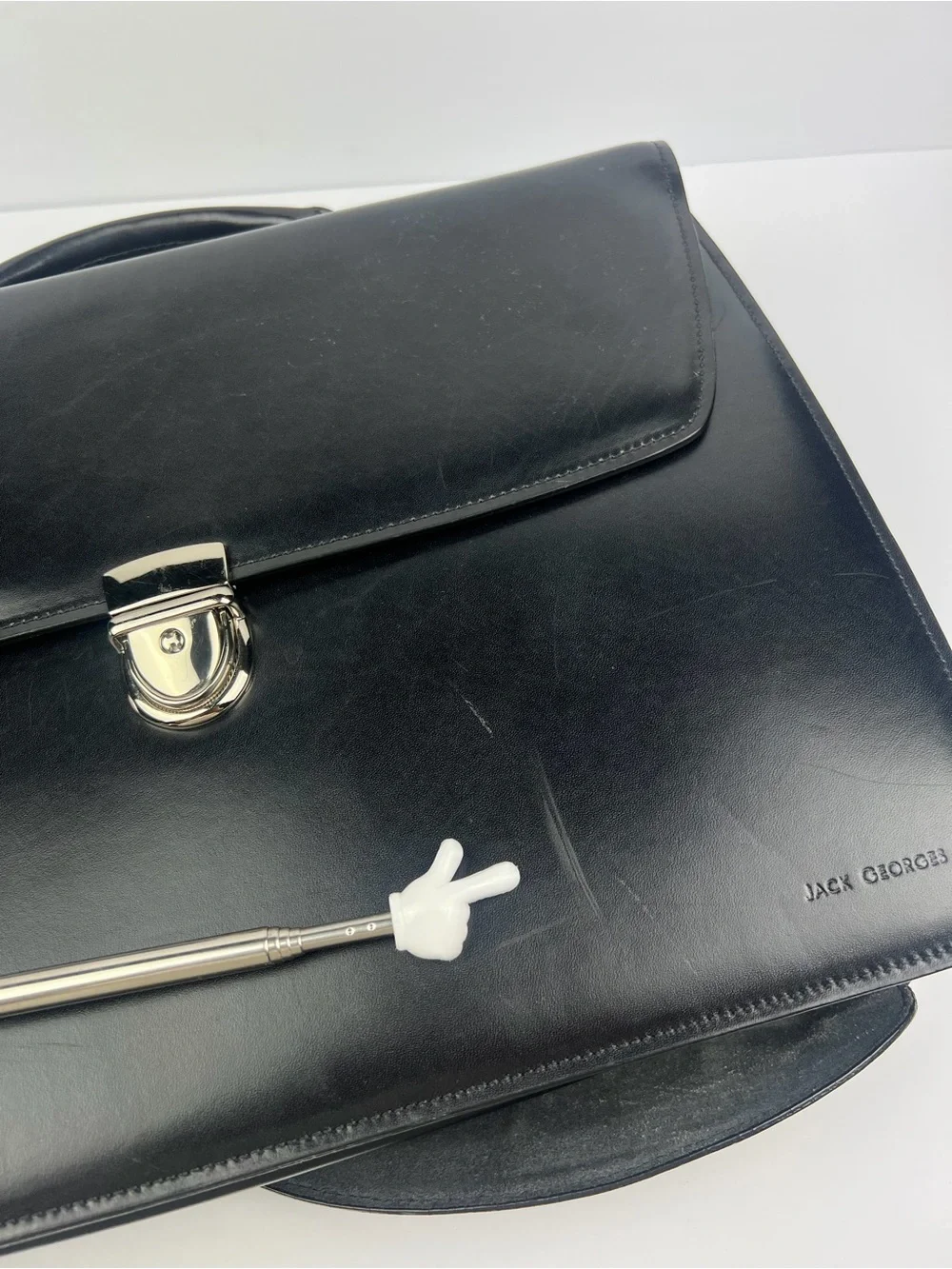 Jack Georges Elements Collection Flap Over Briefcase Handcreated Euro Leather